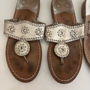 Jack Rogers Silver and Brown Sandals